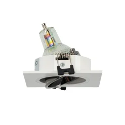 Aro downlight cuadrado basculante para bombilla GU10 / MR16 - Bajo UGR - Corte Ø75 mm