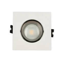 Aro downlight cuadrado basculante para bombilla GU10 / MR16 - Bajo UGR - Corte Ø75 mm