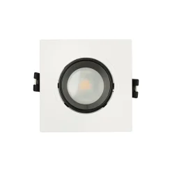 Aro downlight cuadrado basculante para bombilla GU10 / MR16 - Bajo UGR - Corte Ø75 mm
