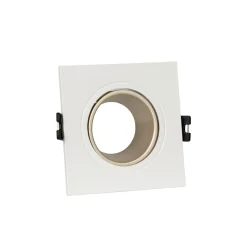 Aro downlight cuadrado basculante para bombilla GU10 / MR16 - Bajo UGR - Corte Ø75 mm