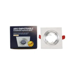 Aro downlight cuadrado basculante PREMIUM para GU10 / MR16