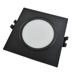 Aro downlight cuadrado para bombilla GU10/MR16 - Difusor opal - Corte Ø 75-80 mm - IP54