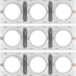 Aro downlight cuadrado tipo cardan para bombilla QR111 ó AR111 - Corte 155 x 155 mm