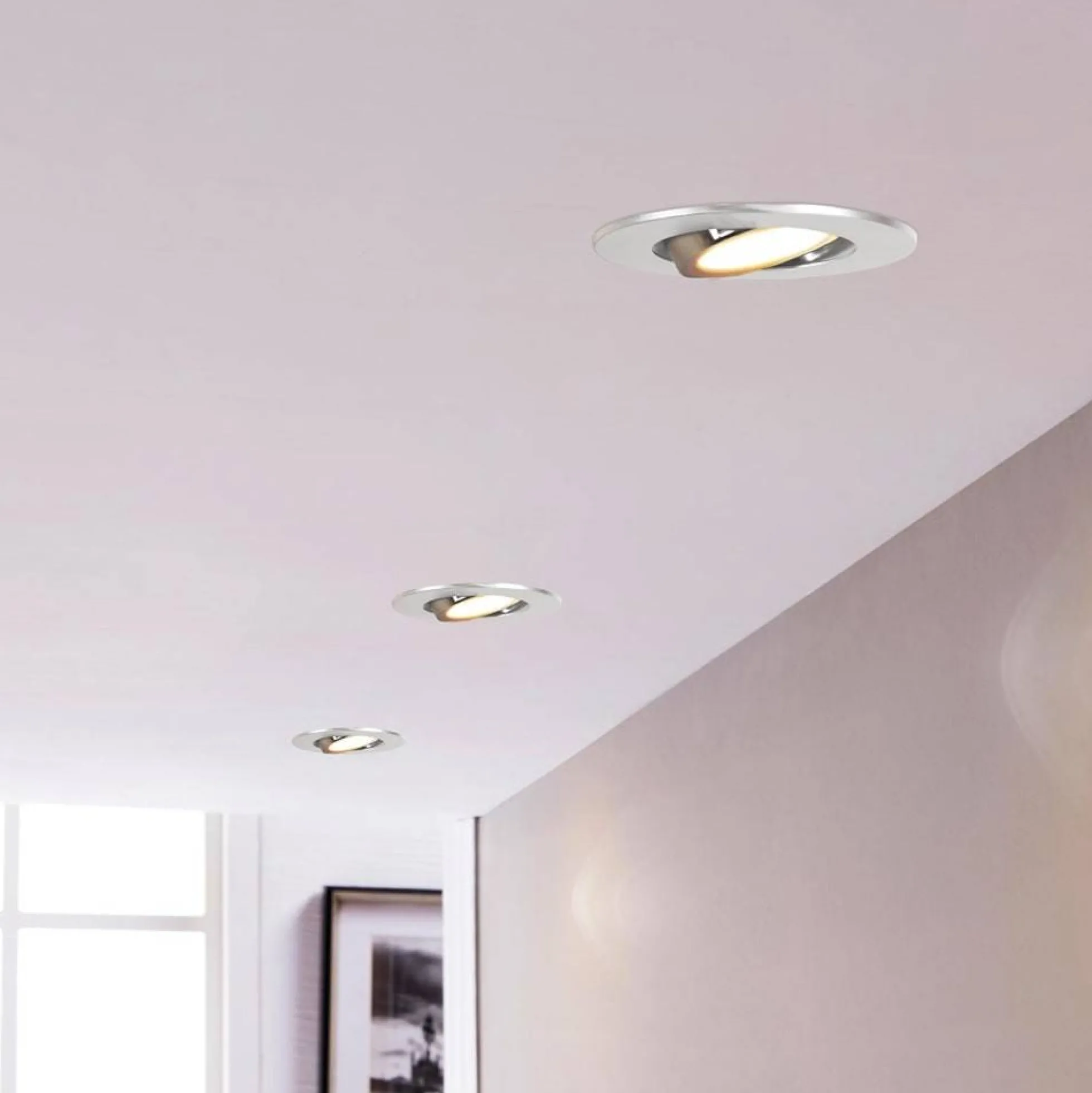 Aro downlight empotrable basculante GU10, MR16 Ø110mm