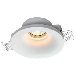 Aro downlight empotrable redondo de Escayola GU10 trimless