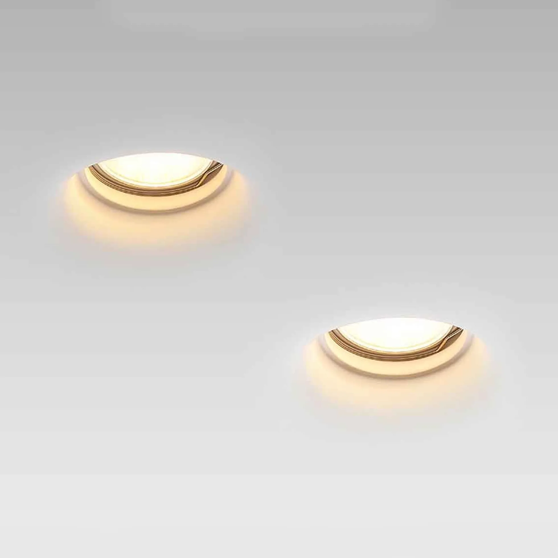 Aro downlight empotrable redondo de Escayola GU10 trimless