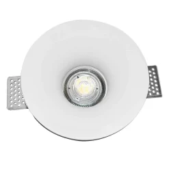 Aro downlight empotrable redondo de Escayola GU10 trimless