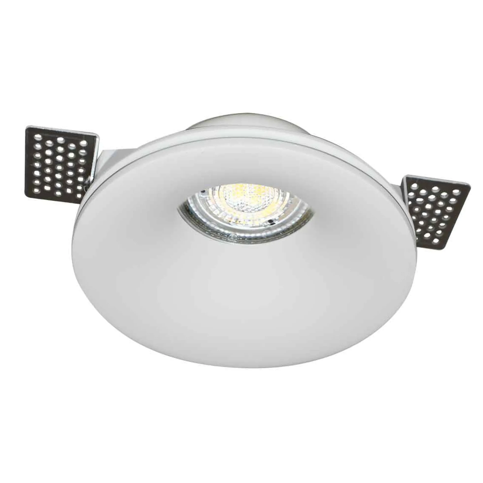 Aro downlight empotrable redondo de Escayola GU10 trimless