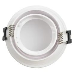 Aro downlight estanco circular para bombilla GU10 / MR16 - Difusor opal - Corte Ø 75-80 mm - IP54