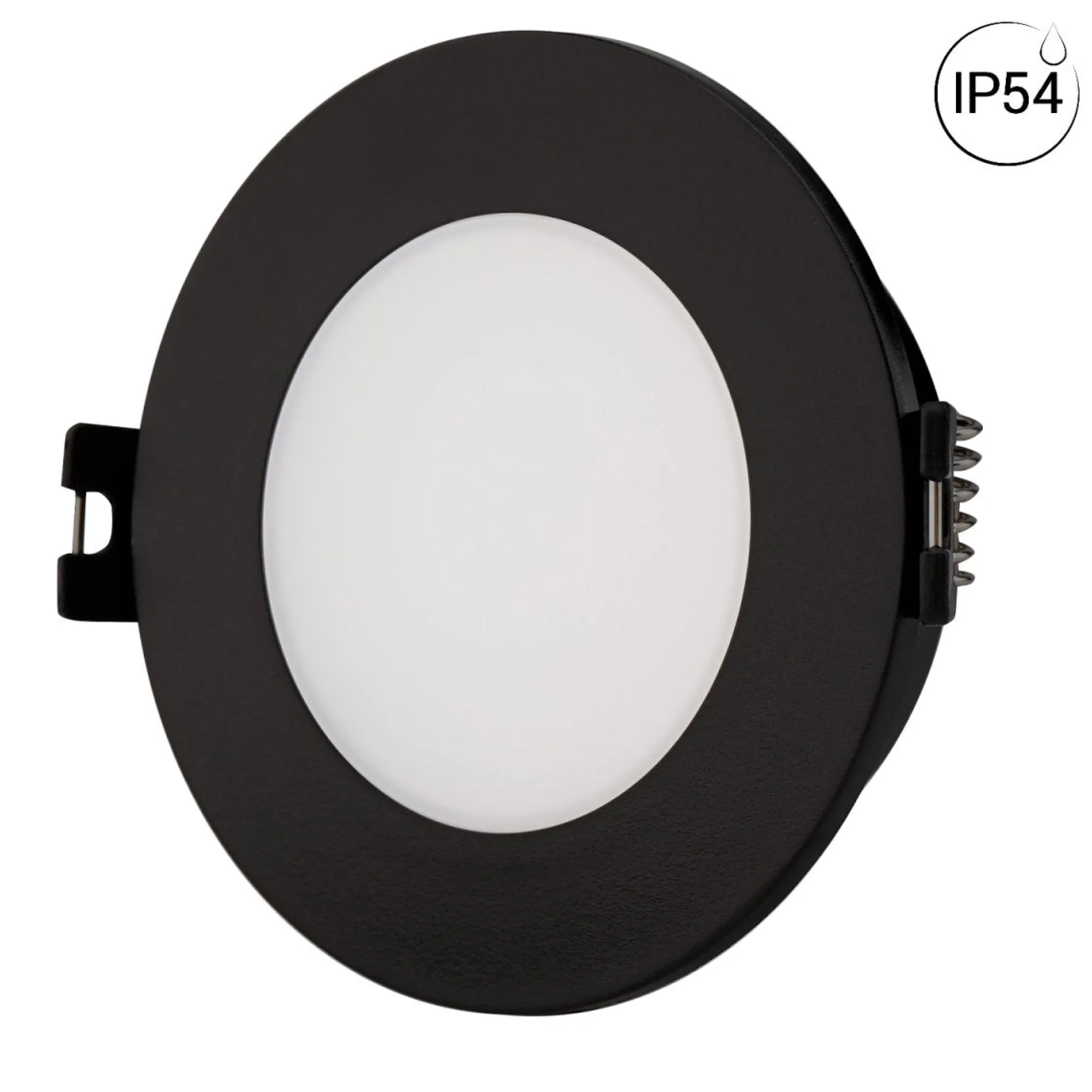 Aro downlight estanco circular para bombilla GU10 / MR16 - Difusor opal - Corte Ø 75-80 mm - IP54
