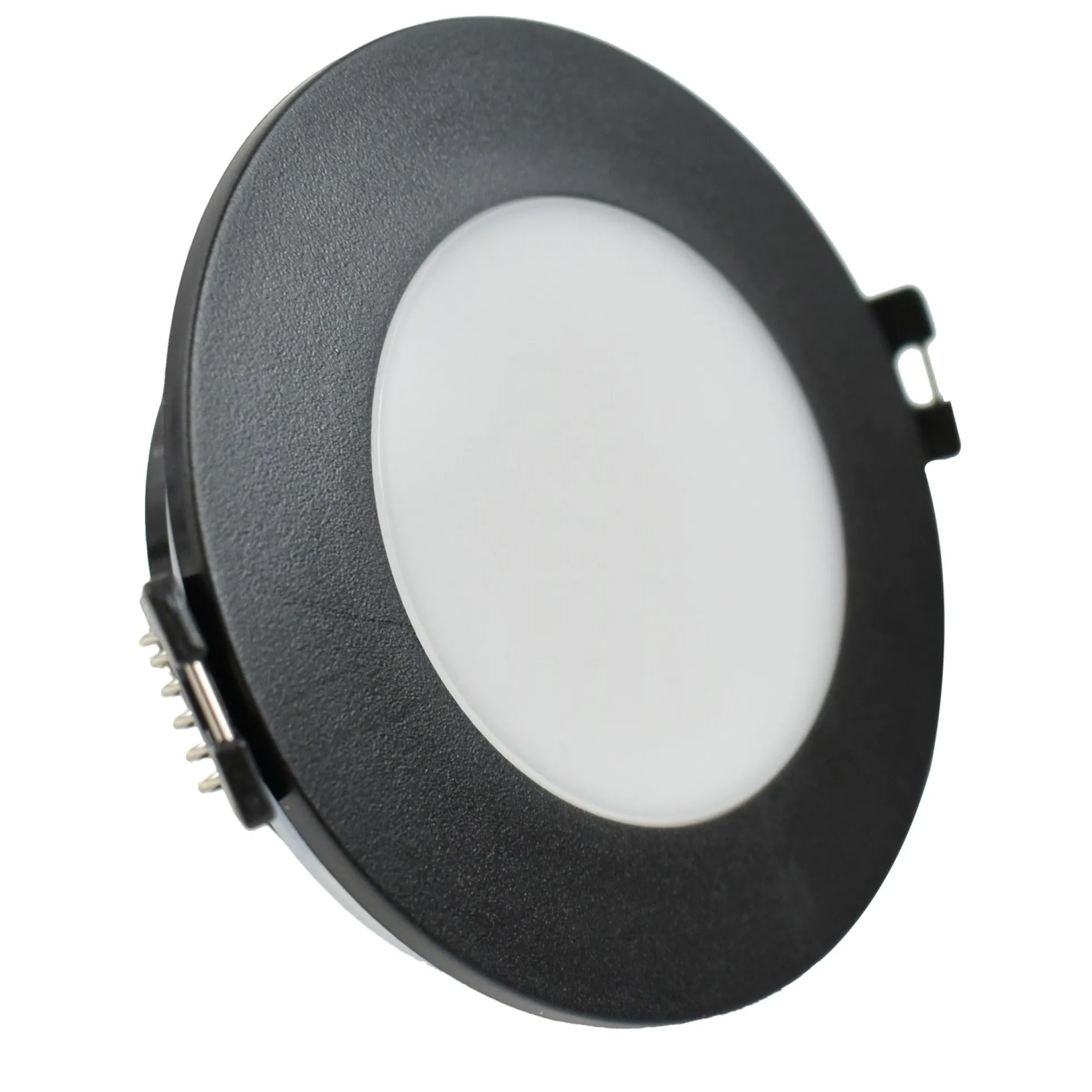 Aro downlight estanco circular para bombilla GU10 / MR16 - Difusor opal - Corte Ø 75-80 mm - IP54
