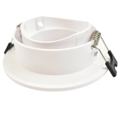 Aro downlight estanco circular para bombilla GU10 / MR16 - Difusor opal - Corte Ø 75-80 mm - IP54
