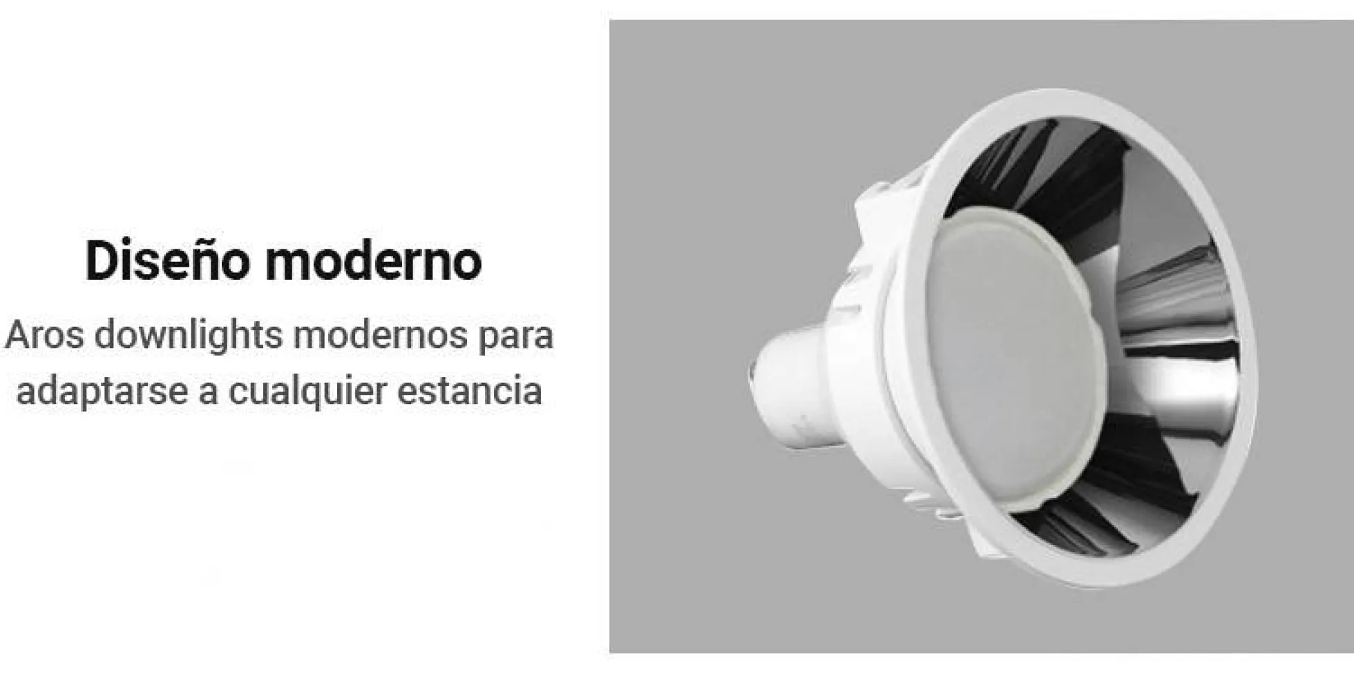 Aro empotrable Ø75mm MR16, GU10 bajo UGR