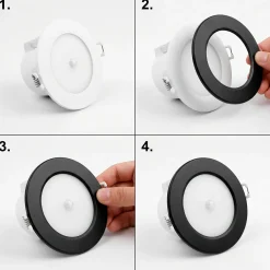 Aro empotrable para downlight BD35 - Negro - IP54