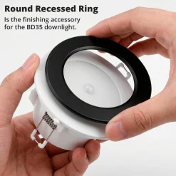 Aro empotrable para downlight BD35 - Negro - IP54