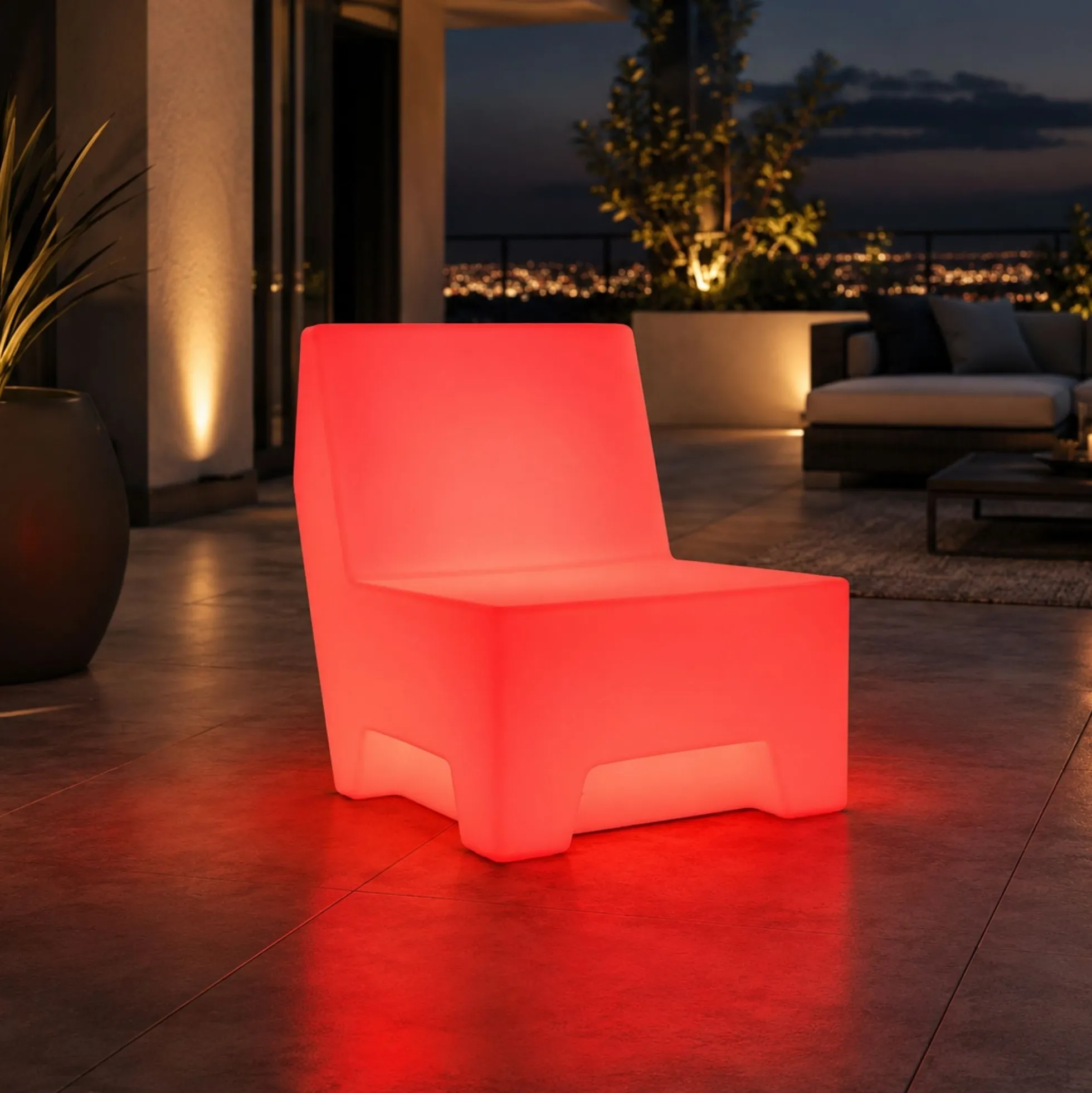 Asiento luminoso LED RGBW - XL - 16W - Recargable