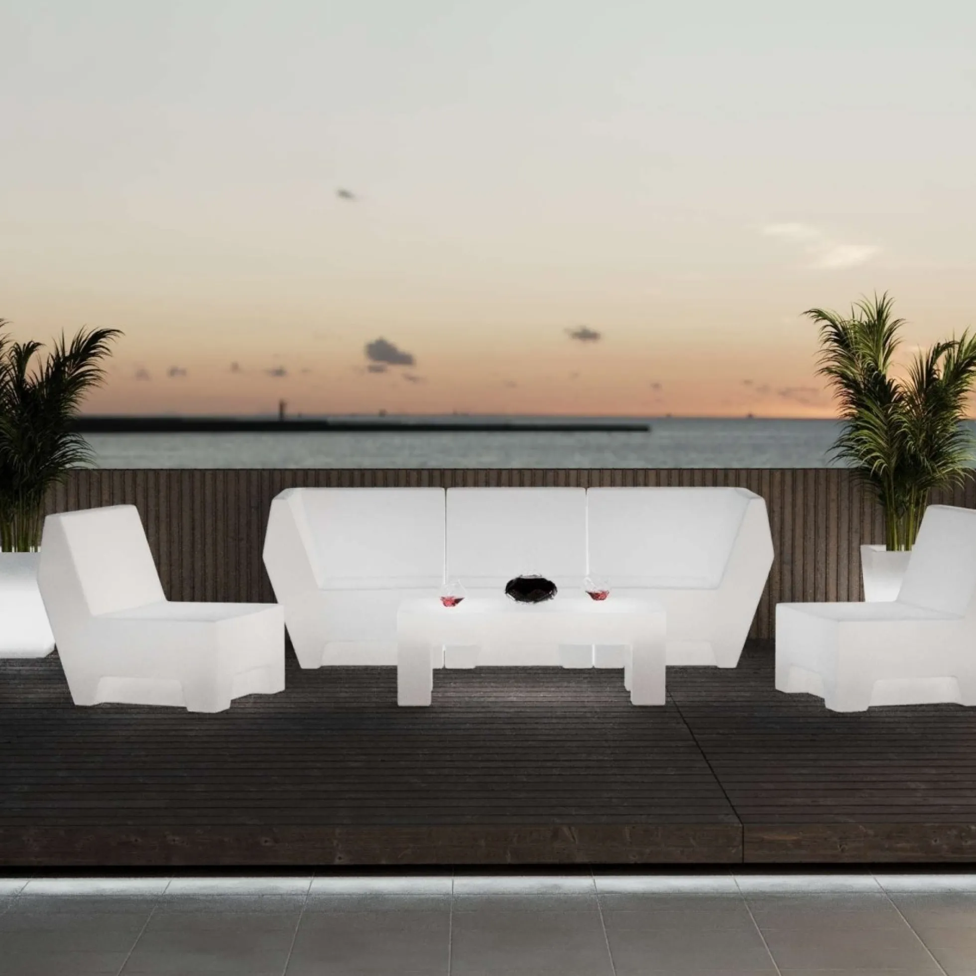 Asiento luminoso LED RGBW - XL - 16W - Recargable