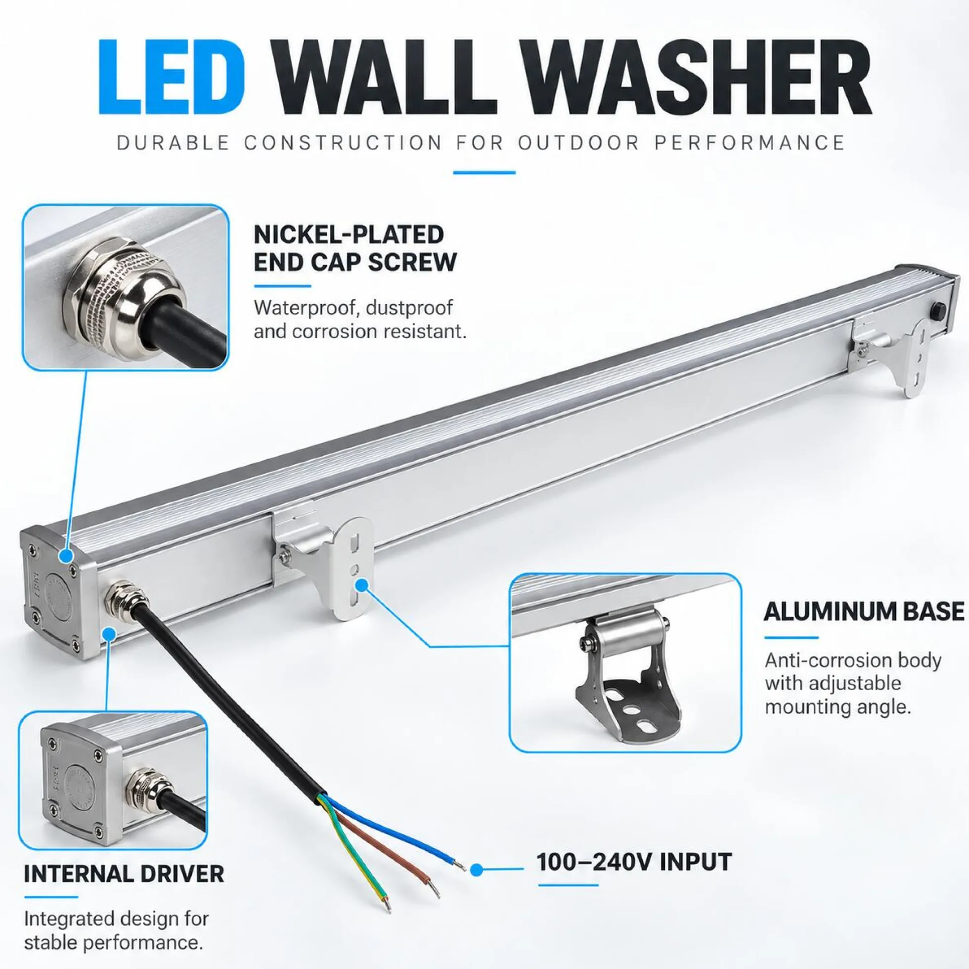 Bañador de pared LED RGB+CCT 48W control RF/WiFi | Mi Light