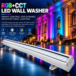 Bañador de pared LED RGB+CCT 48W control RF/WiFi | Mi Light