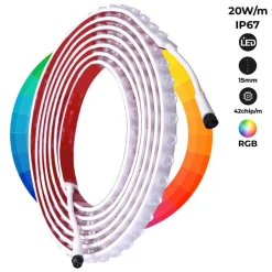 Bañador LED flexible RGB 24V DC - 5 metros - IP67