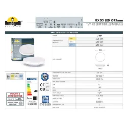 Baliza empotrable LED FUMAGALLI "LETI 100 ROUND-EL" - GX53 - 3W - IP66