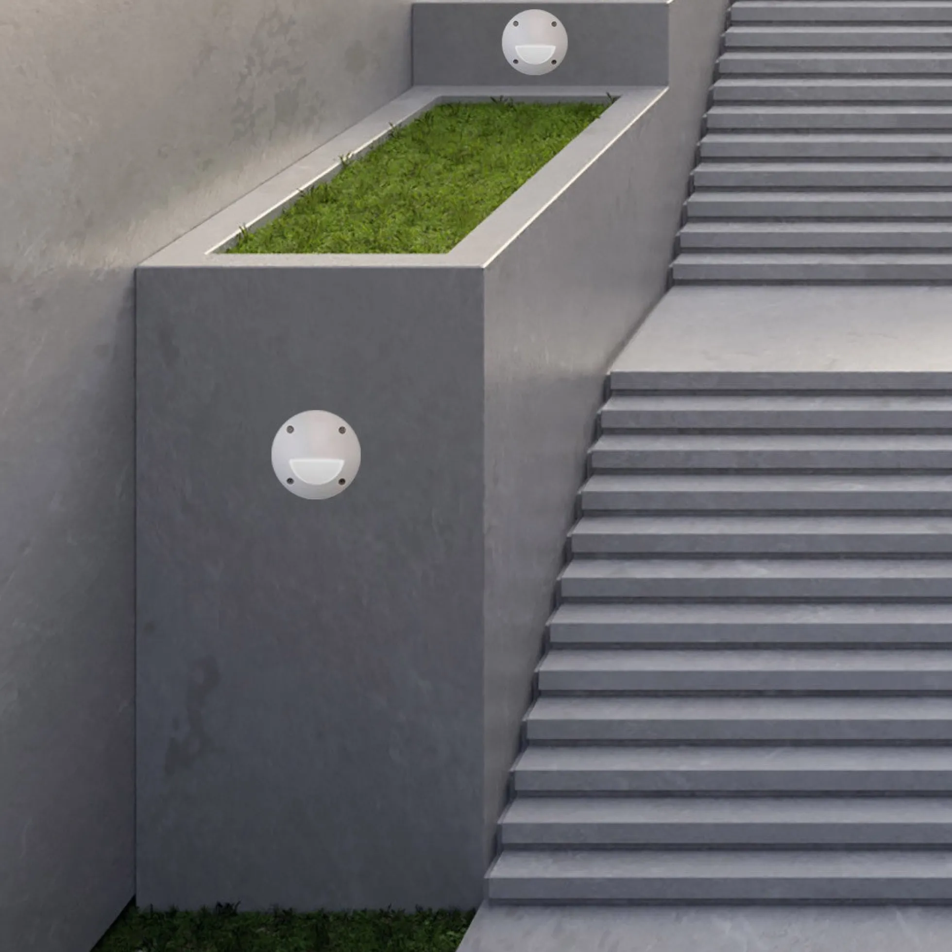 Baliza empotrable LED FUMAGALLI "LETI 100 ROUND-ST" GX53 - 3W - IP66