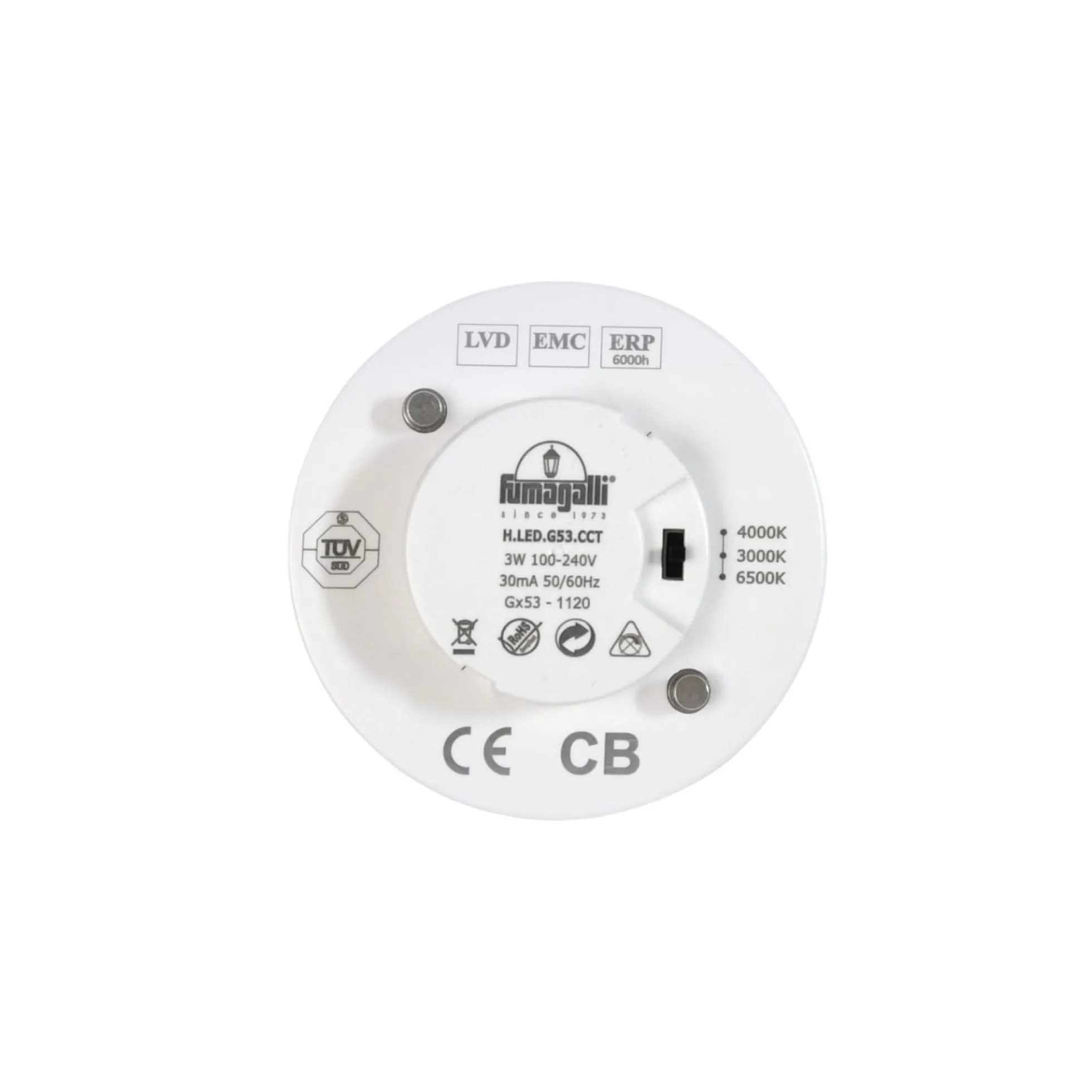 Baliza empotrable LED FUMAGALLI "LETI 100 ROUND-ST" GX53 - 3W - IP66
