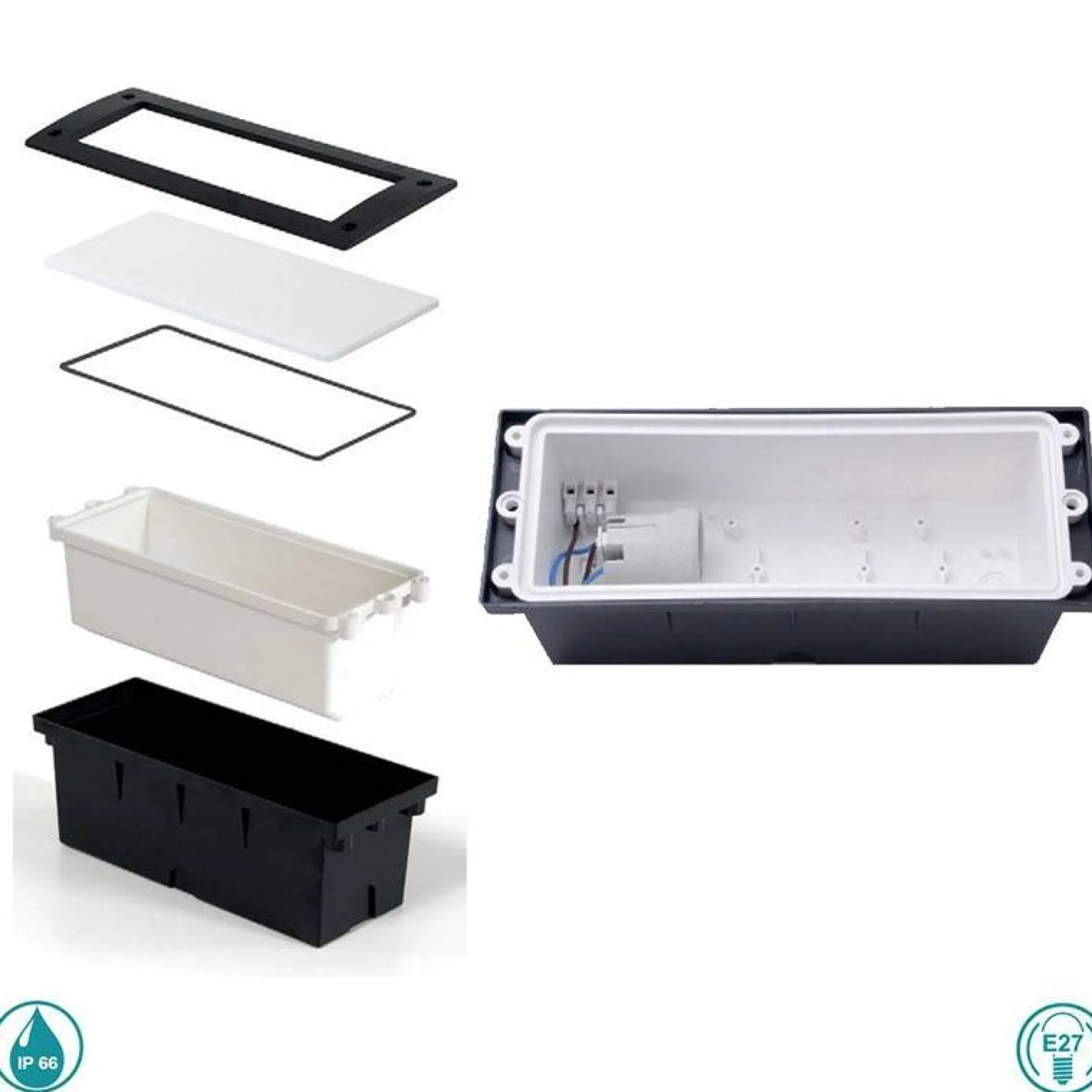 Baliza empotrable LED Fumagalli LETI 300 E27