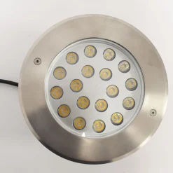 Baliza LED empotrable en suelo 18W - Blanco cálido - Ø21cm - IP67 - 220v