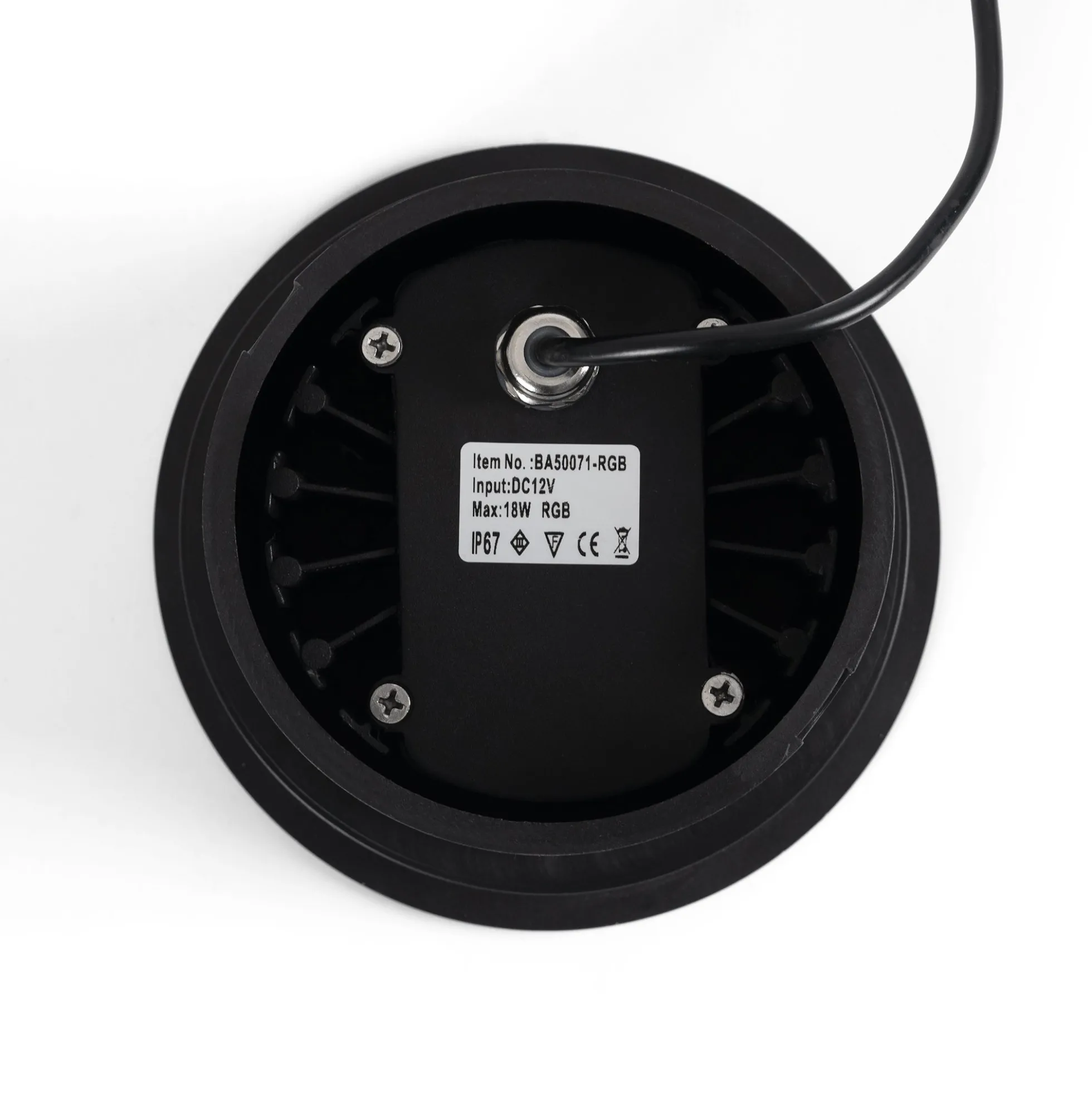 Baliza LED exterior suelo 18W - 12V DC - IP67 - Ø15cm -30º - RGB/3000K