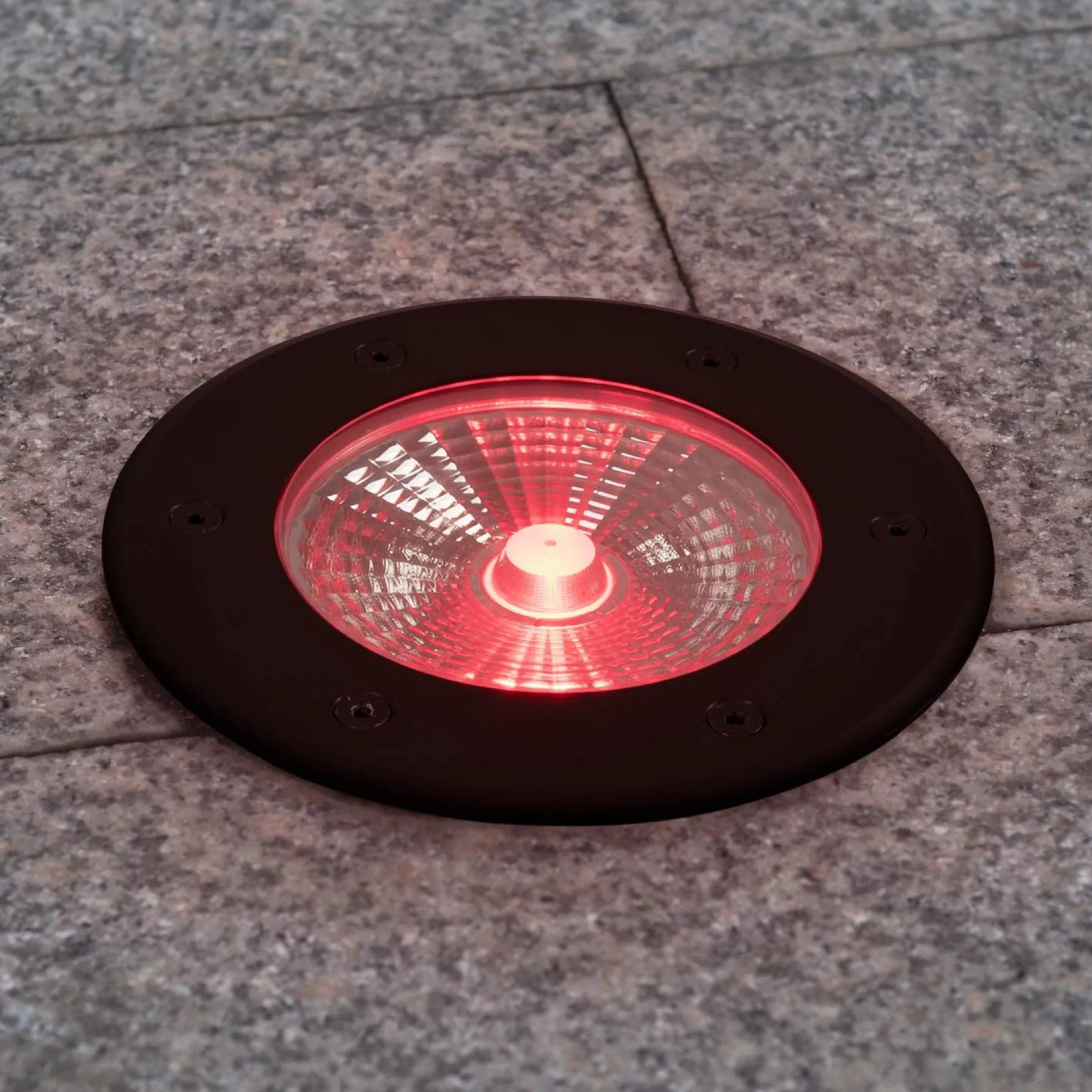 Baliza LED exterior suelo 18W - 12V DC - IP67 - Ø15cm -30º - RGB/3000K