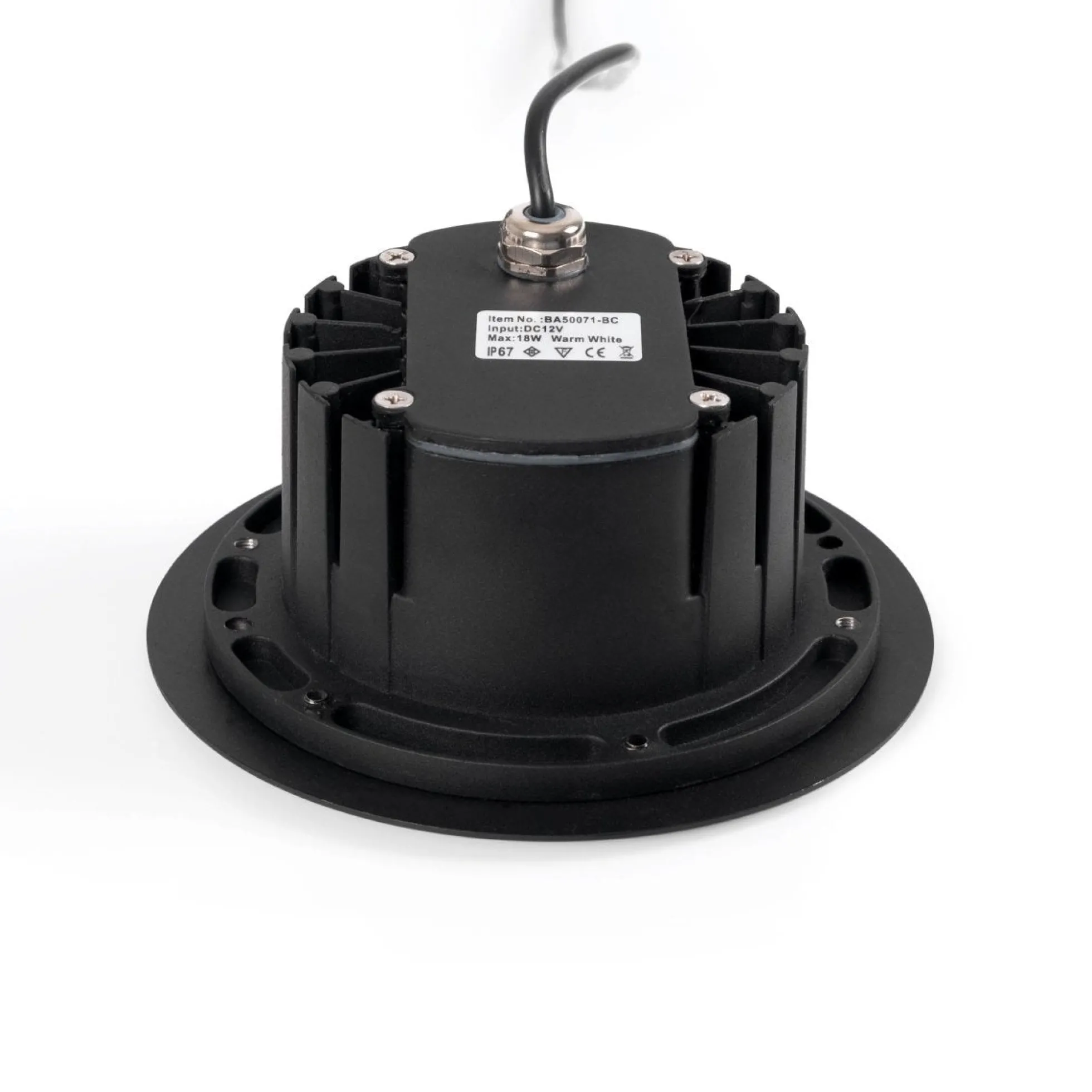 Baliza LED exterior suelo 18W - 12V DC - IP67 - Ø15cm -30º - RGB/3000K