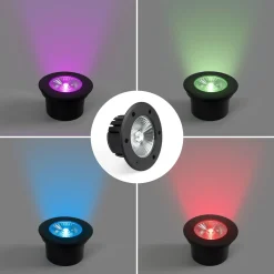 Baliza LED exterior suelo 18W - 12V DC - IP67 - Ø15cm -30º - RGB/3000K
