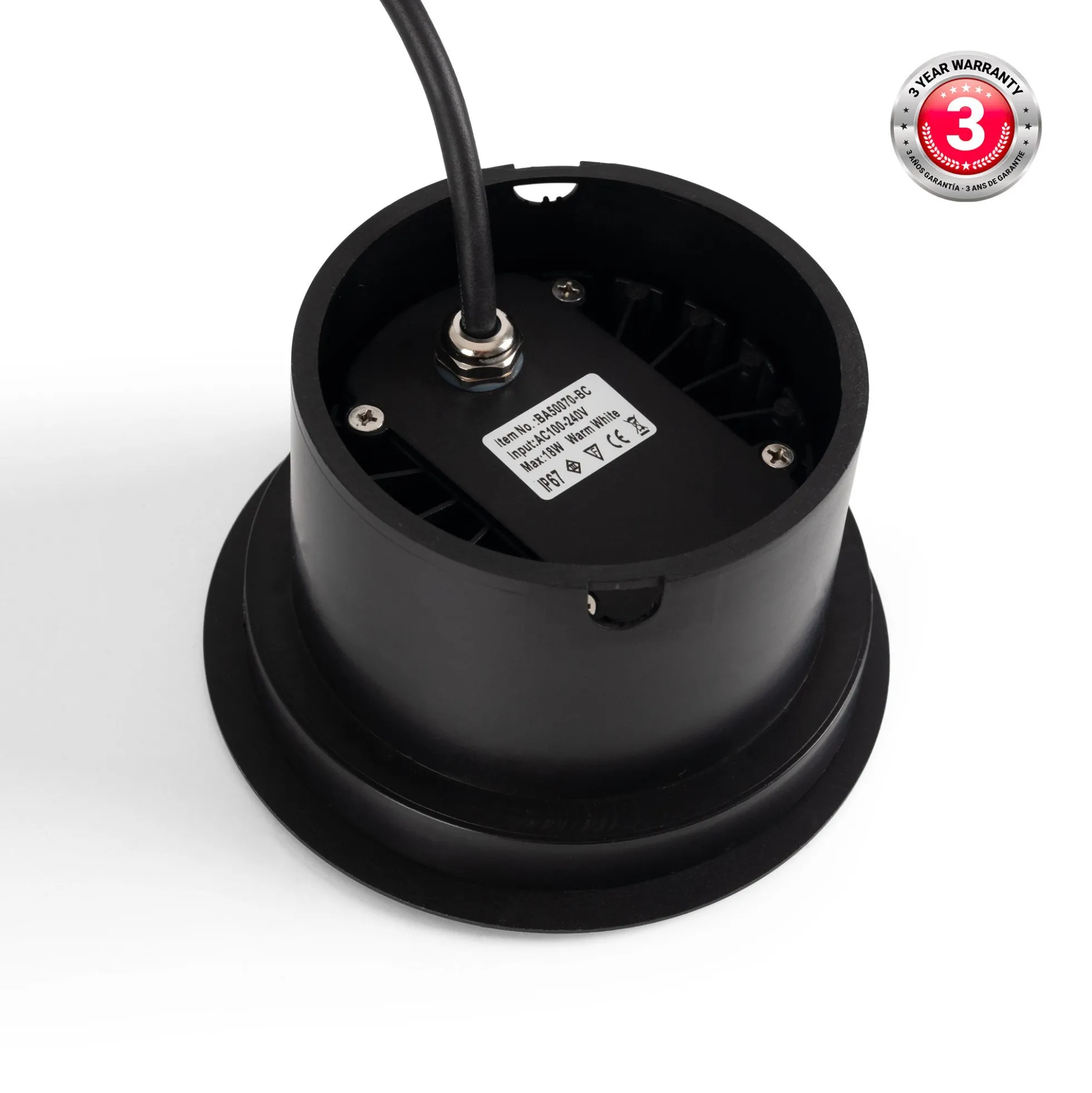 Baliza LED exterior suelo 18W - 100-240V - IP67 - Ø15cm - 30º