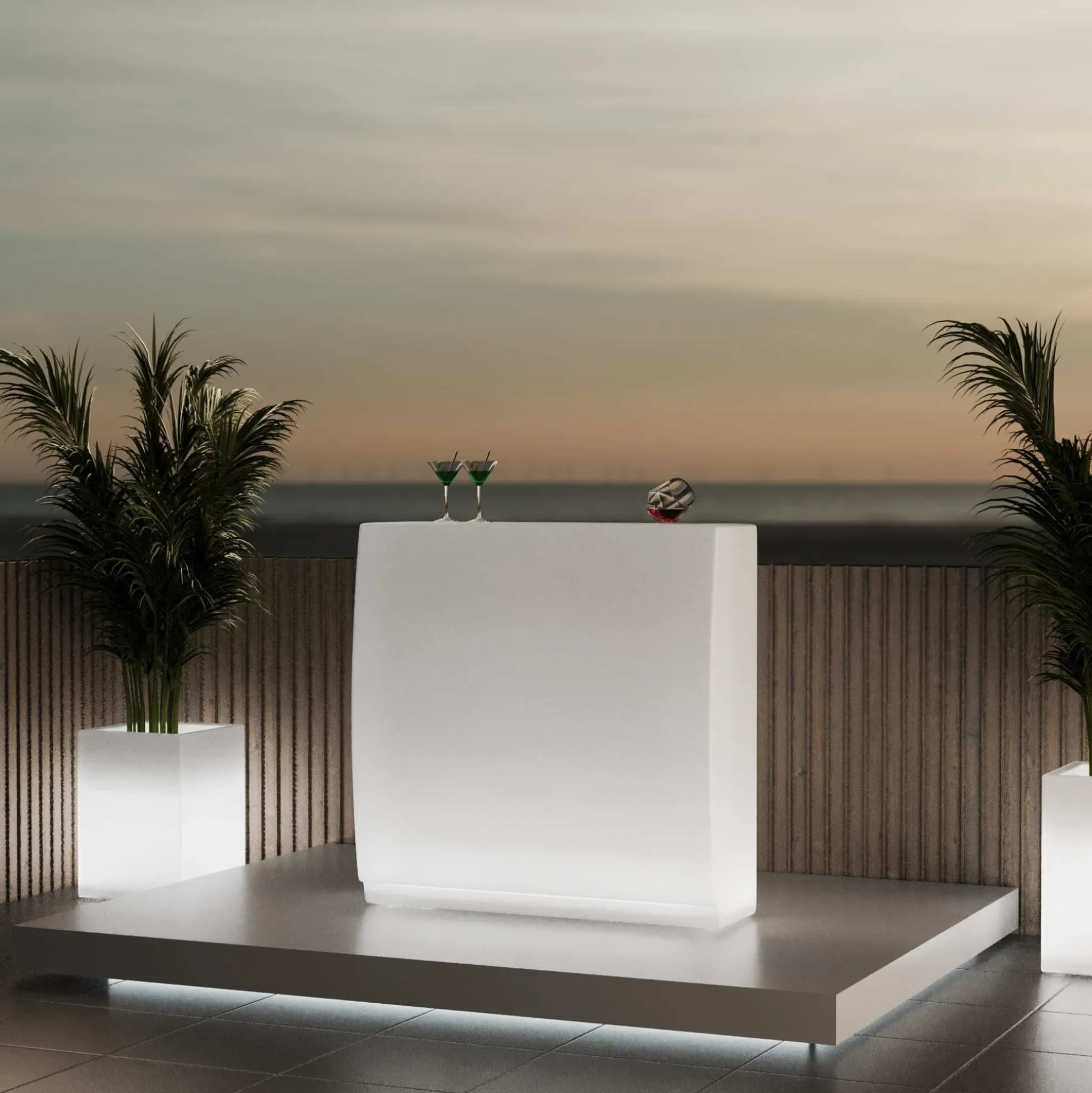 Barra de bar LED RGBW - 64W - Recargable