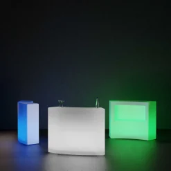 Barra de bar LED RGBW - 2 x 5W - Recargable - Diseño curvo