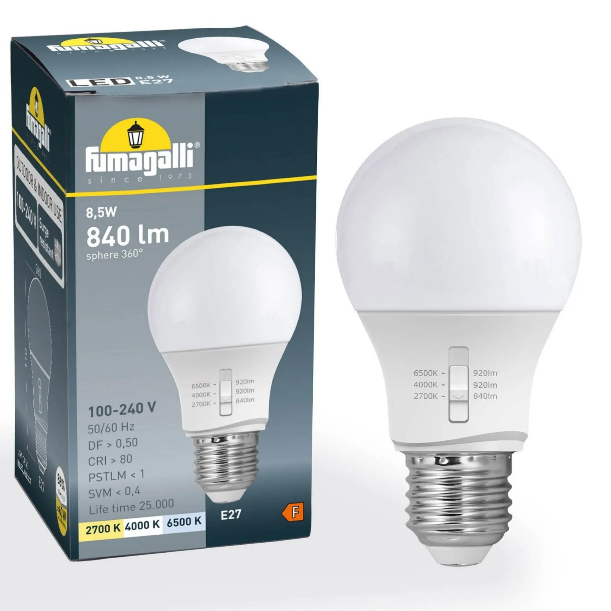 Bolardo para caminos LED FUMAGALLI "Amelia 250" - 8,5W - CCT