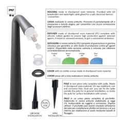 Bolardo para caminos LED STEVEN Fumagalli G9 IP67