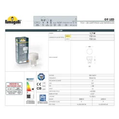 Bolardo para caminos LED STEVEN Fumagalli G9 IP67