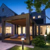 Bolardo solar LED "FELICE 800" con sensor PIR - 73 cm - 4000K - 2 modos de funcionamiento