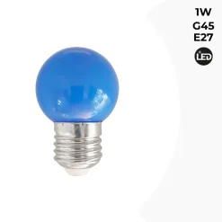 Bombilla de colores LED E27 G45 - 1W