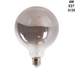 Bombilla decorativa con tinte ahumado filamento "Smoky" E27 G125 - 4W - 2200K
