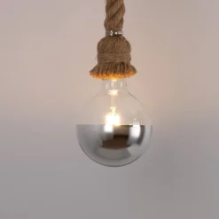 Bombilla decorativa espejada plateada E27 G125 - 6W - 3000K