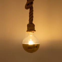 Bombilla decorativa espejada dorada E27 G125 - 6W - 3000K