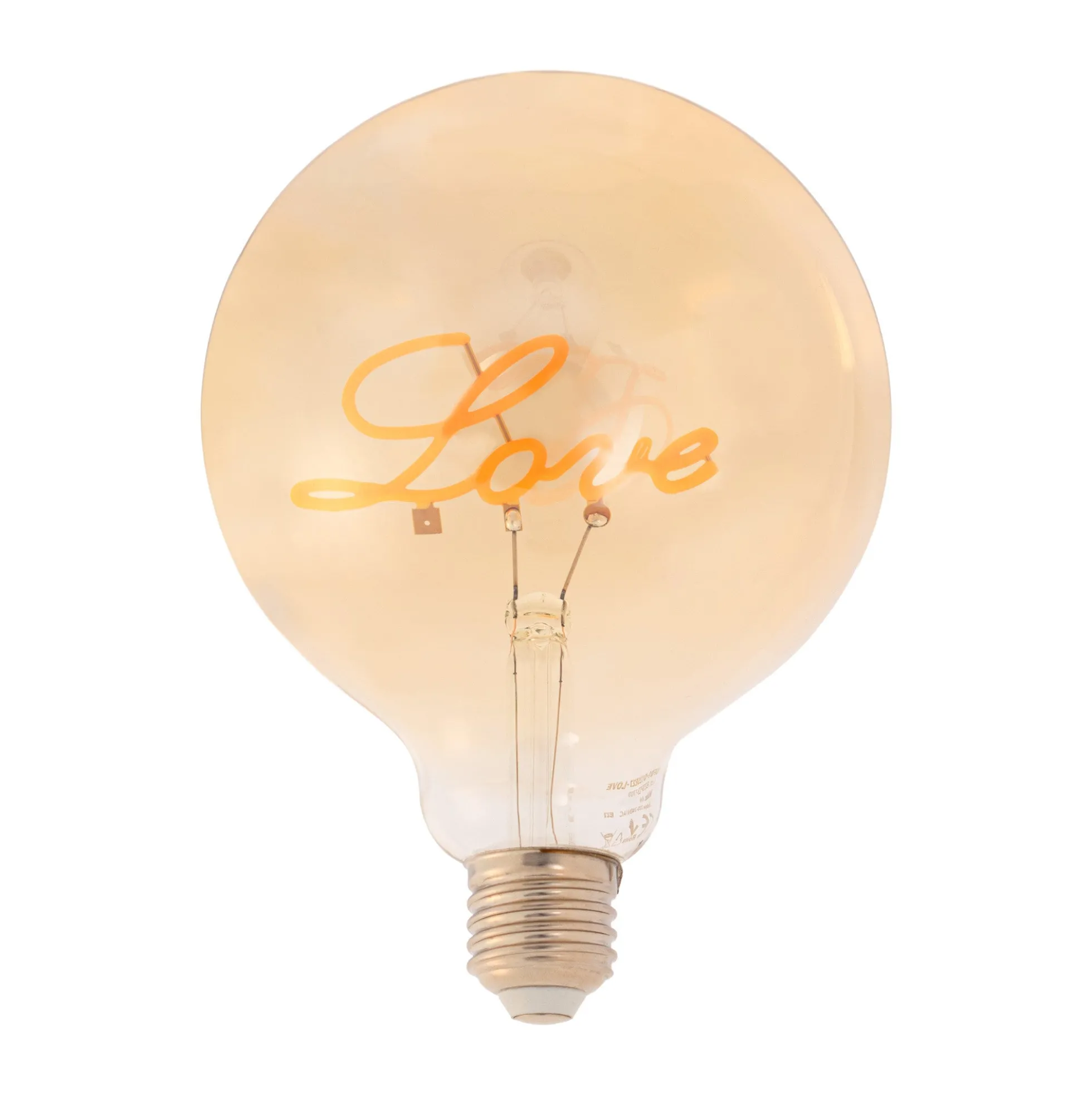 Bombilla decorativa filamento "LOVE" - E27 G125 - 4W - 2200K