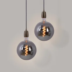 Bombilla decorativa globo filamento con tinte ahumado "Smoky" E27 G200 - Regulable - 4W - 1800K