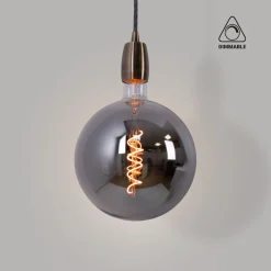 Bombilla decorativa globo filamento con tinte ahumado