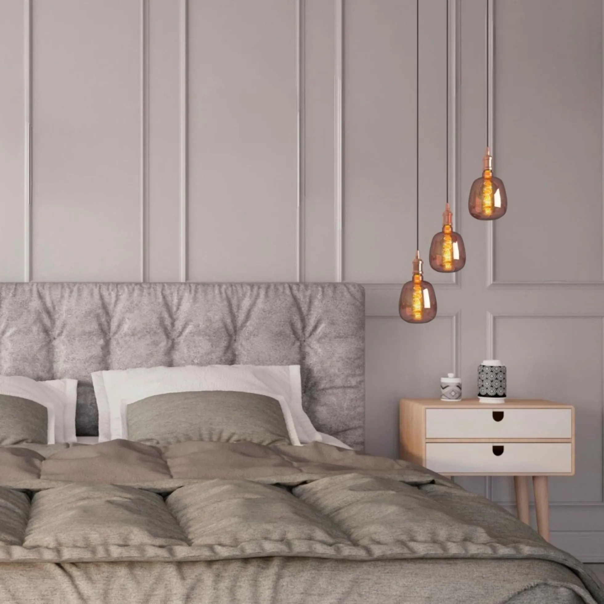 Bombilla decorativa LED de filamento - E27 D140 - Regulable - 4W - 1800K