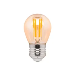 Bombilla filamento LED vintage ámbar - Regulable - E27 G45 - 4W