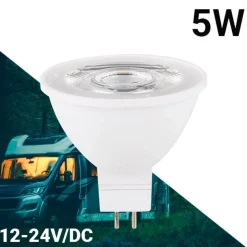 Bombilla GU5.3 LED MR16 12-24V DC 5W